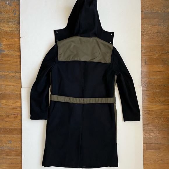 MCM Worldwide Mens Medium Wool Zip Hood Coat New - Picture 6 of 15